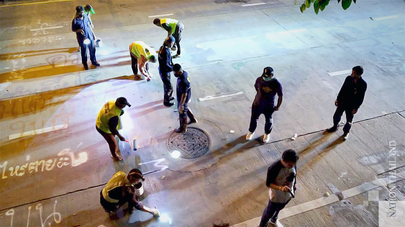 BMA engages in midnight cleaning-up operation after protesters disperse BMA engages in midnight cleaning-up operation after protesters disperse