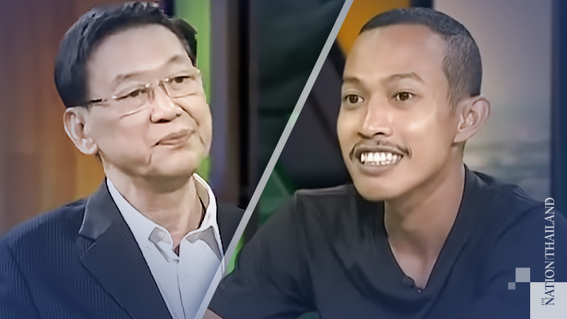 Palang Pracharat MP fumbles his way through debate, later 'warns panelist' Palang Pracharat MP fumbles his way through debate, later 'warns panelist'