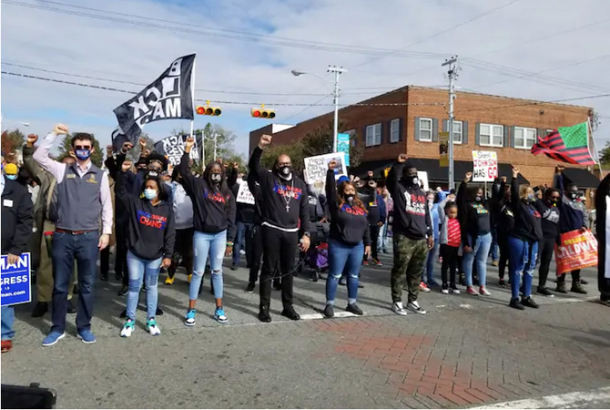 N.C. police arrest 8, spray 'pepper-based vapor' to disperse voter turnout march that included children N.C. police arrest 8, spray 'pepper-based vapor' to disperse voter turnout march that included children