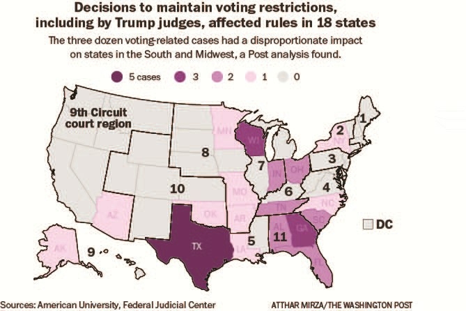 Judges nominated by President Trump play key role in upholding voting limits ahead of Election Day Judges nominated by President Trump play key role in upholding voting limits ahead of Election Day