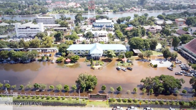 Mun River Bursts Bank Floods Nakhon Ratchasima District Mun River Bursts Bank Floods Nakhon Ratchasima District