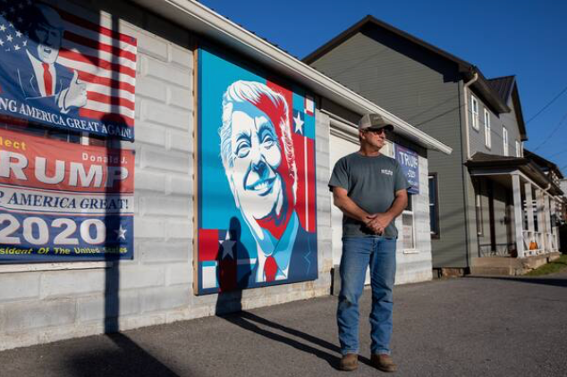 In Pennsylvania, a Trump supporter sees his mural in a new light In Pennsylvania, a Trump supporter sees his mural in a new light