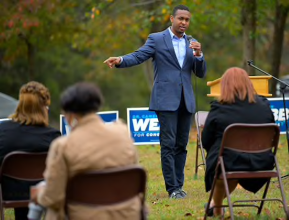 Spanberger sparked a debate about 'defund the police attacks.' Cameron Webb slogged through them. Spanberger sparked a debate about 'defund the police attacks.' Cameron Webb slogged through them.