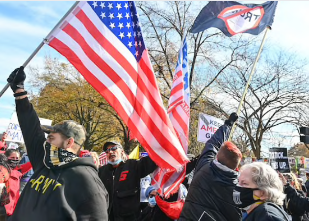 Trump supporters, counterdemonstrators face off near White House ahead of Saturday rallies in D.C. Trump supporters, counterdemonstrators face off near White House ahead of Saturday rallies in D.C.