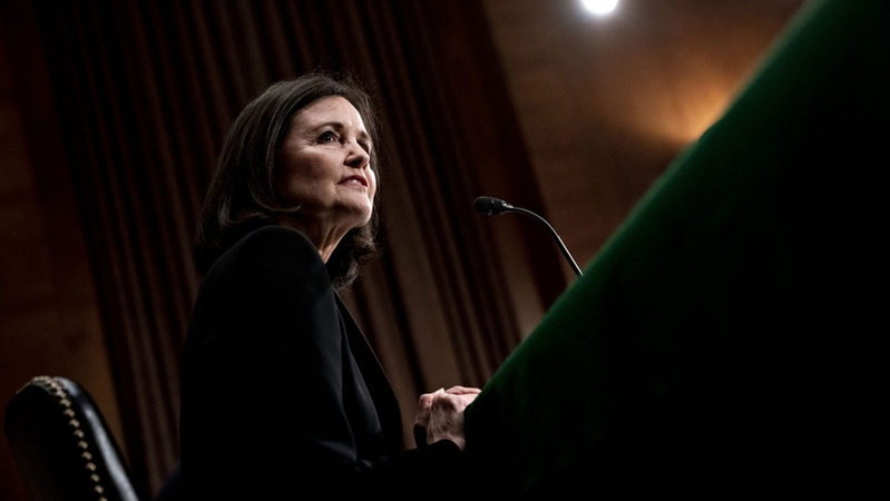Judy Shelton, President Donald Trump's nominee for governor of the Federal Reserve, speaks during a Senate Banking Committee confirmation hearing in Washington, D.C., on Feb. 13, 2020. MUST CREDIT: Bloomberg photo by Andrew Harrer