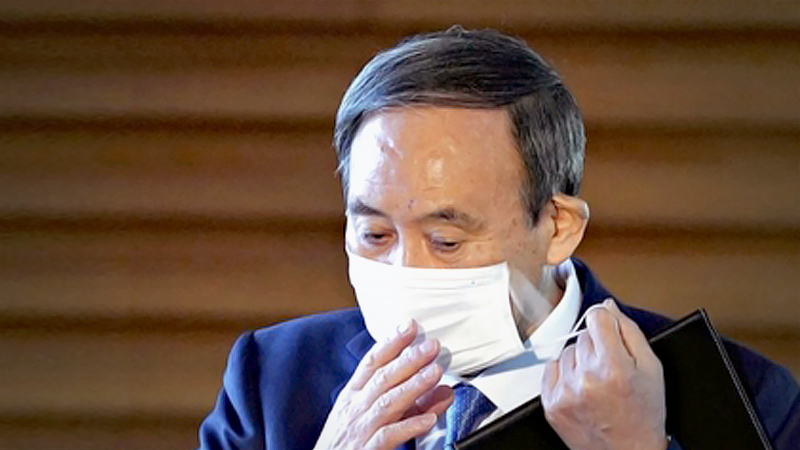 Japan's daily infections hit record, Suga calls for caution Japan's daily infections hit record, Suga calls for caution