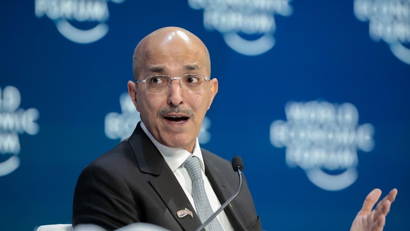 Mohammed Al-Jadaan, Saudi Arabia's finance minister, at the World Economic Forum in Davos, Switzerland, on Jan. 23, 2020. MUST CREDIT: Bloomberg photo by Jason Alden.