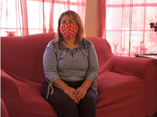 Raquel Chavez lost her father, Ángel Chavez, and a brother, Juan Francisco Chavez, to the coronavirus. Other relatives have fallen ill, too. MUST CREDIT: Photo by Brenda Bazán for The Washington Post