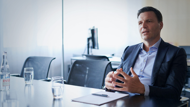 Stefan Brandl, chief executive officer of EBM-Papst, during an interview at the company's headquarters in Mulfingen, Germany, on May 15, 2018. MUST CREDIT: Bloomberg photo by Dominik Osswald.