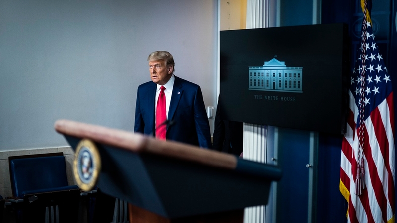 President Trump arrives to speak in the James S. Brady Press Briefing Room at the White House on Tuesday, Nov. 24, 2020. MUST CREDIT: Washington Post photo by Jabin Botsford