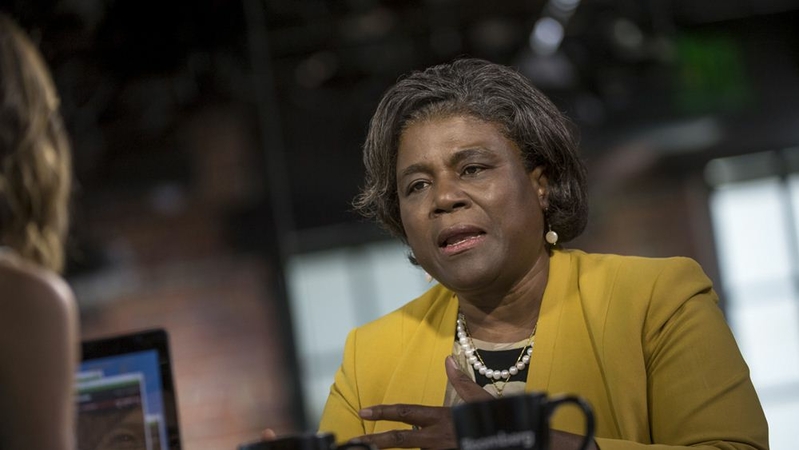Linda Thomas-Greenfield, during a Bloomberg West Television interview in San Francisco on May 31, 2016. MUST CREDIT: Bloomberg photo by David Paul Morris.