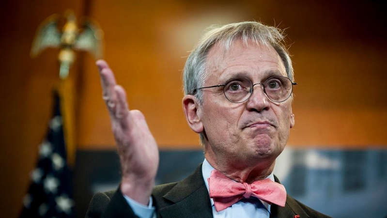 Rep. Earl Blumenauer, D-Ore., whose state has legalized marijuana and who supported the District of Columbia's right to legalize marijuana speaks during a news conference on Capitol Hill on Thursday in Washington, D.C. MUST CREDIT: Photo for The Washington Post by Pete Marovich