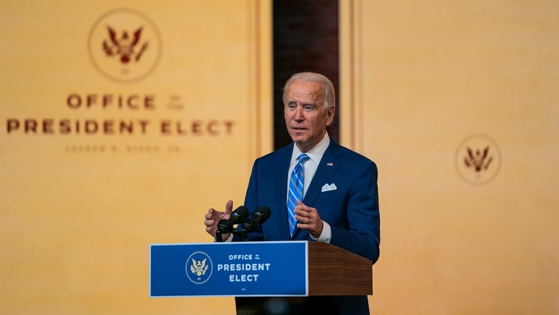 President-elect Joe Biden in Wilmington, Del., on Nov. 25, 2020. MUST CREDIT: Washington Post photo by Demetrius Freeman.