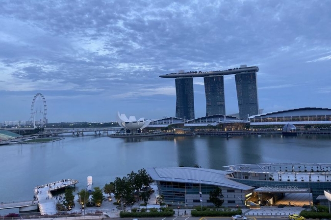 Singapore's Marina Bay area before sunset:in September 2020. ST PHOTO: TIMOTHY DAVID