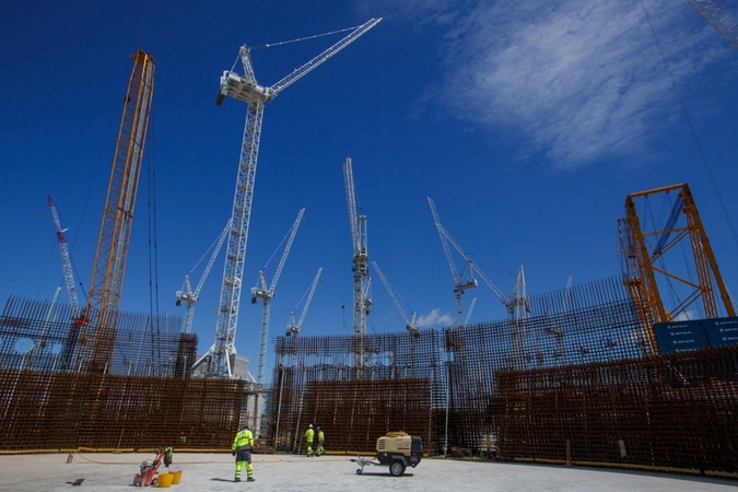 Contractors work inside Reactor Unit Two on the construction project for Hinkley Point C nuclear power station near Bridgwater, England, on July 28, 2020. MUST CREDIT: Bloomberg photo by Luke MacGregor.
Photo by: Luke MacGregor — Bloomberg
Location: Bridgwater, United Kingdom