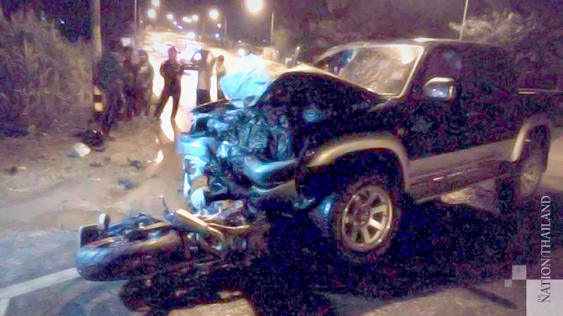 Tak big bike, pick-up truck crash claims one Tak big bike, pick-up truck crash claims one