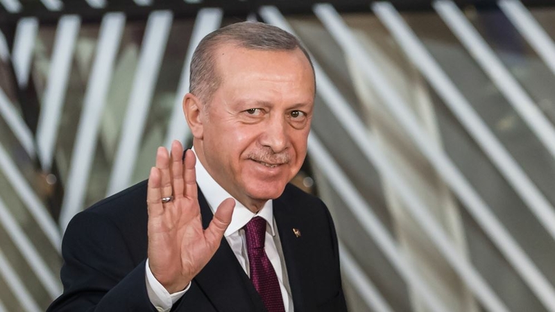 Recep Tayyip Erdogan, president of Turkey, in Brussels on March 9, 2020. MUST CREDIT: Bloomberg photo by Geert Vanden Wijngaert (Bloomberg).