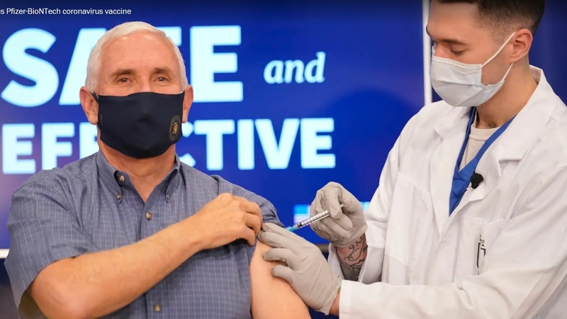 Pence vaccinated on live TV as FDA prepares to authorize Moderna shots Pence vaccinated on live TV as FDA prepares to authorize Moderna shots