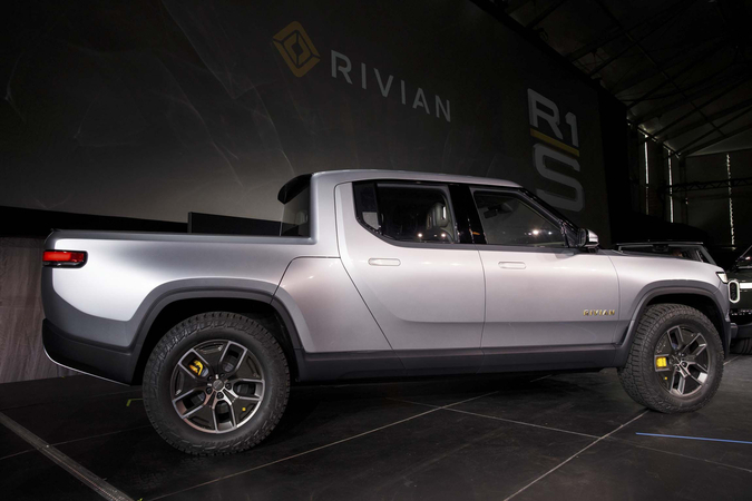 Rivian's electric pickup iat AutoMobility LA, ahead of the Los Angeles Auto Show, on Nov. 27, 2018. MUST CREDIT: Bloomberg photo by Patrick T. Fallon.