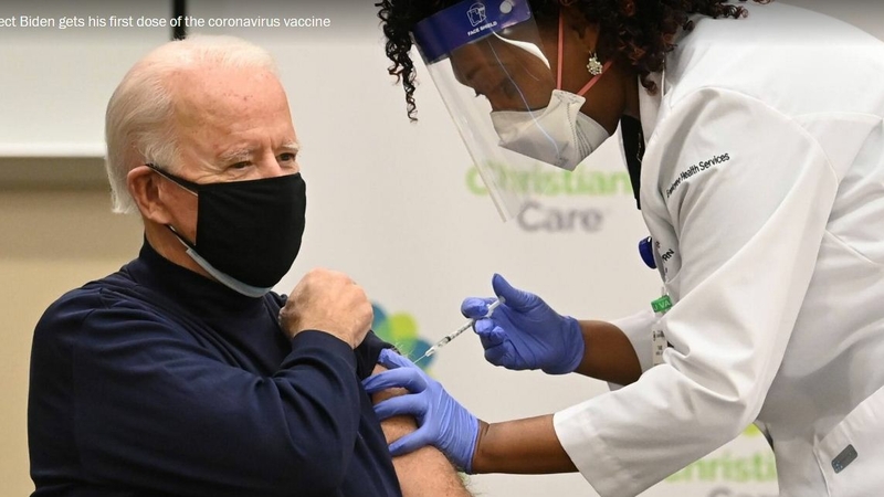 Biden receives coronavirus vaccine on live television Biden receives coronavirus vaccine on live television