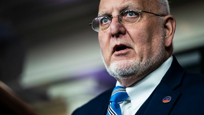 CDC Director Robert Redfield speaks during a briefing by President Trump's coronavirus task force on Jan. 31 at the White House. MUST CREDIT: Washington Post photo by Jabin Botsford.