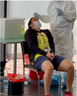 Senal Nehwal during a test.