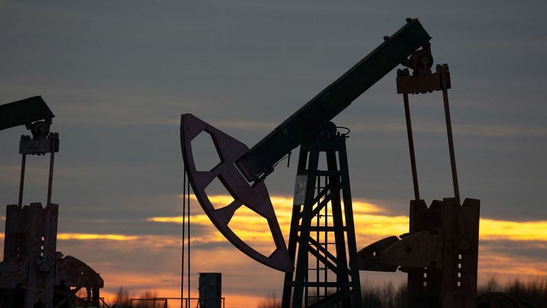 An oil pumping jack in an oilfield near Neftekamsk, in the Republic of Bashkortostan, Russia, on Nov. 19, 2020. MUST CREDIT: Bloomberg photo by Andrey Rudakov.