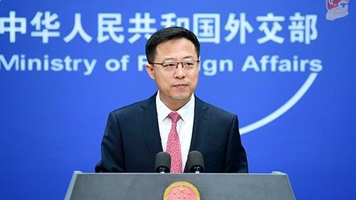 Foreign Ministry spokesman Zhao Lijian takes questions at a regular media briefing in Beijing on Aug 14, 2020. (PHOTO / FMPRC.COM.CN)