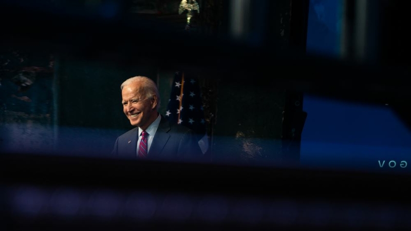 President-elect Joe Biden speaks about the economy at the Queen in Wilmington, Del., on Dec. 4, 2020. MUST CREDIT: Washington Post photo by Demetrius Freeman.