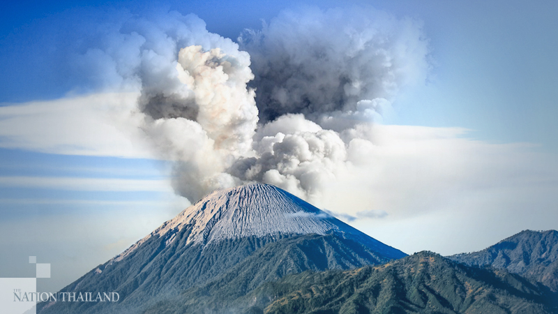 spews clouds of gas, ash spews clouds of gas, ash