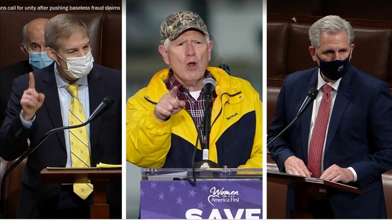 Republicans call for unity but won't acknowledge Biden won fairly Republicans call for unity but won't acknowledge Biden won fairly