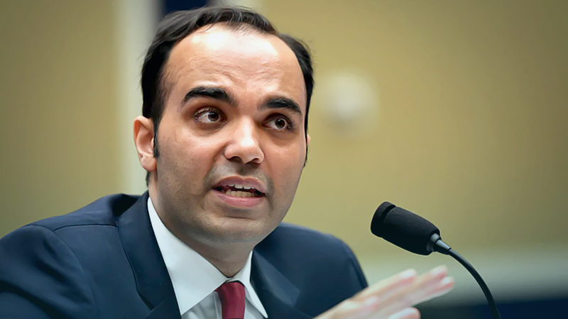 Rohit Chopra, head of the Federal Trade Commission, testifies during a House subcommittee hearing in 2019. President-elect Joe Biden is set to nominate
Chopra as the director of the Consumer Financial Protection Bureau. (Susan Walsh/ AP)