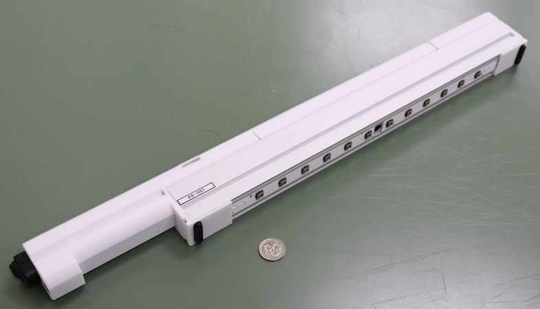 A prototype of a handheld LED-emitting device developed by Nichia Corp. is shown. It is not for sale to the public. (Courtesy of Nichia Corp.)