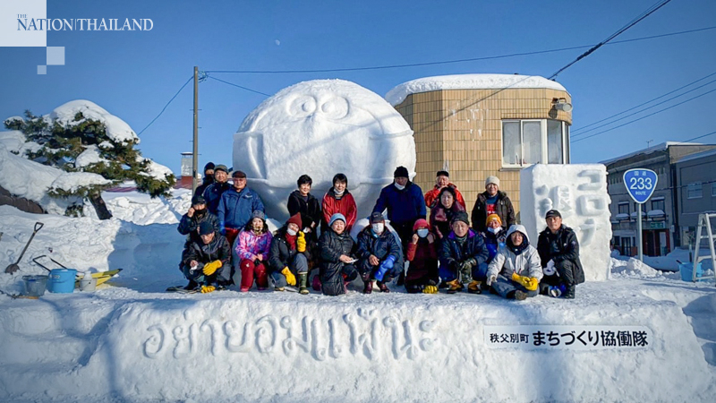Thai resident in Japan shares amazing experience with snow sculptures Thai resident in Japan shares amazing experience with snow sculptures