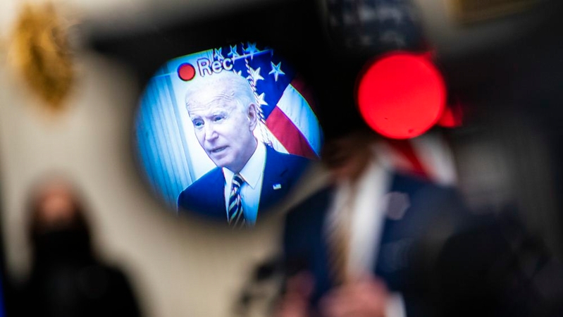 President Joe Biden speaks during a signing ceremony on Friday, Jan 22, 2021. MUST CREDIT: Washington Post photo by Jabin Botsford