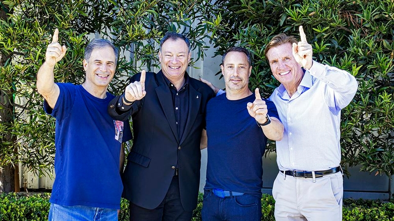 From left, Axiom crew members Eytan Stibbe, Michael Lopez-Alegria, Mark Pathy and Larry Connor. MUST CREDIT: Axiom Space.