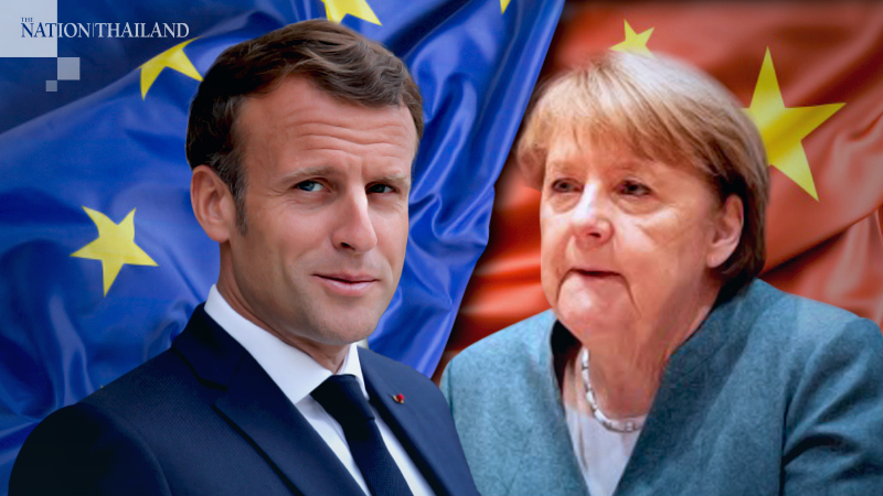 French President Emmanuel Macron and German Chancellor Angela Merkel