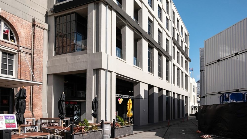 The New Zealand Stock Exchange building, operated by NZX Ltd., center, stands in Wellington, New Zealand, on Aug. 31, 2020. MUST CREDIT: Bloomberg photo by Birgit Krippner.