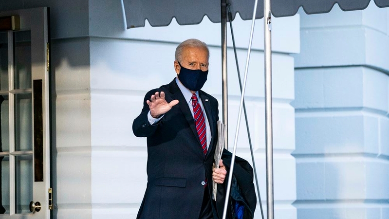 President Joe Biden leaves the White House on Friday, Feb. 5, 2021. MUST CREDIT: Washington Post photo by Jabin Botsford