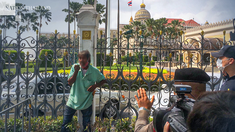 Man threatens to slash throat at Govt House Man threatens to slash throat at Govt House