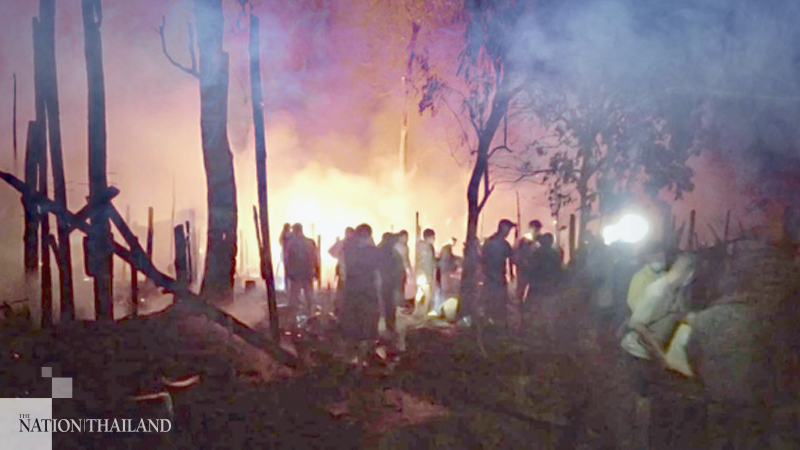 Over 50 refugee shelters go up in flames as fire ravages Tak’s Mae La camp Over 50 refugee shelters go up in flames as fire ravages Tak’s Mae La camp