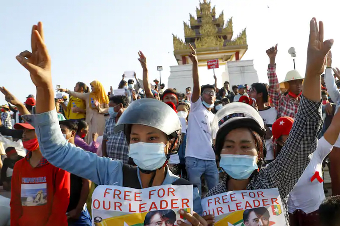 Biden says he will impose new sanctions on Myanmar leaders over coup Biden says he will impose new sanctions on Myanmar leaders over coup