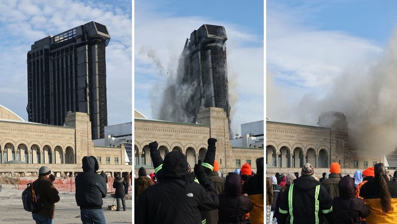 Trump casino implodes, literally, in Atlantic City Trump casino implodes, literally, in Atlantic City