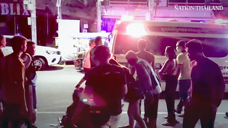 Drunk gun-happy Phuket police officer injures noodle vendor Drunk gun-happy Phuket police officer injures noodle vendor