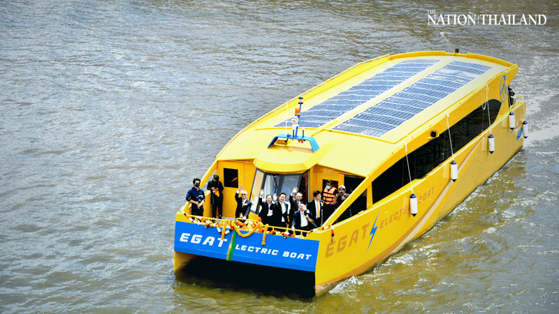Trial runs: free electric boat trips for 6 months on Pakkred-Sathorn route Trial runs: free electric boat trips for 6 months on Pakkred-Sathorn route