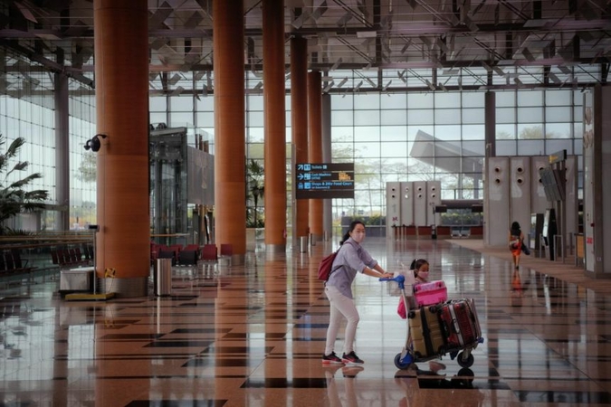 Mr Ong noted that the passenger volume at Changi Airport is only at 2.6 per cent of the levels seen before the Covid-19 pandemic. ST PHOTO: MARK CHEONG