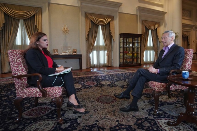 Prime Minister Lee Hsien Loong noted that competition and tension between both superpowers is inevitable in the Asia-Pacific region. PHOTO: MCI