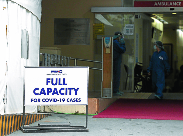 PUBLIC ADVISORY Makati Medical Center in Makati City has advised the public that the hospital has reached capacity for COVID-19 patients as coronavirus infections in Metro Manila continue to increase. —RICHARD A. REYES