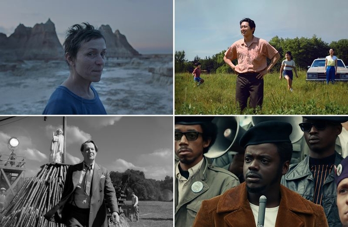 Clockwise from top left: Frances McDormand in 