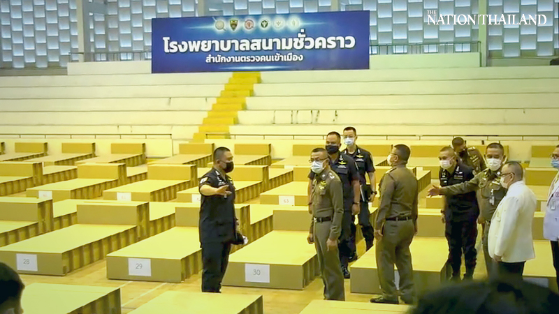 Stadium converted into 100-bed Covid-19 hospital in Bangkok district Stadium converted into 100-bed Covid-19 hospital in Bangkok district